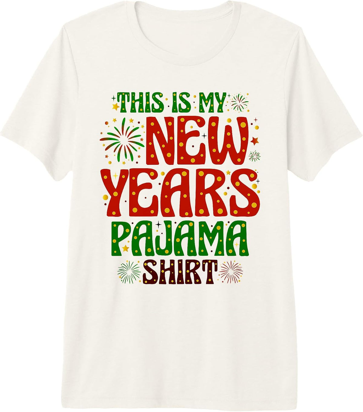 Funny New Years Eve Pajama 2027 Celebration Party Fireworks Premium Tri-Blend T-Shirt