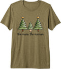 Christmas Pregnancy Announcement Tree The More The Merrier Premium Tri-Blend T-Shirt
