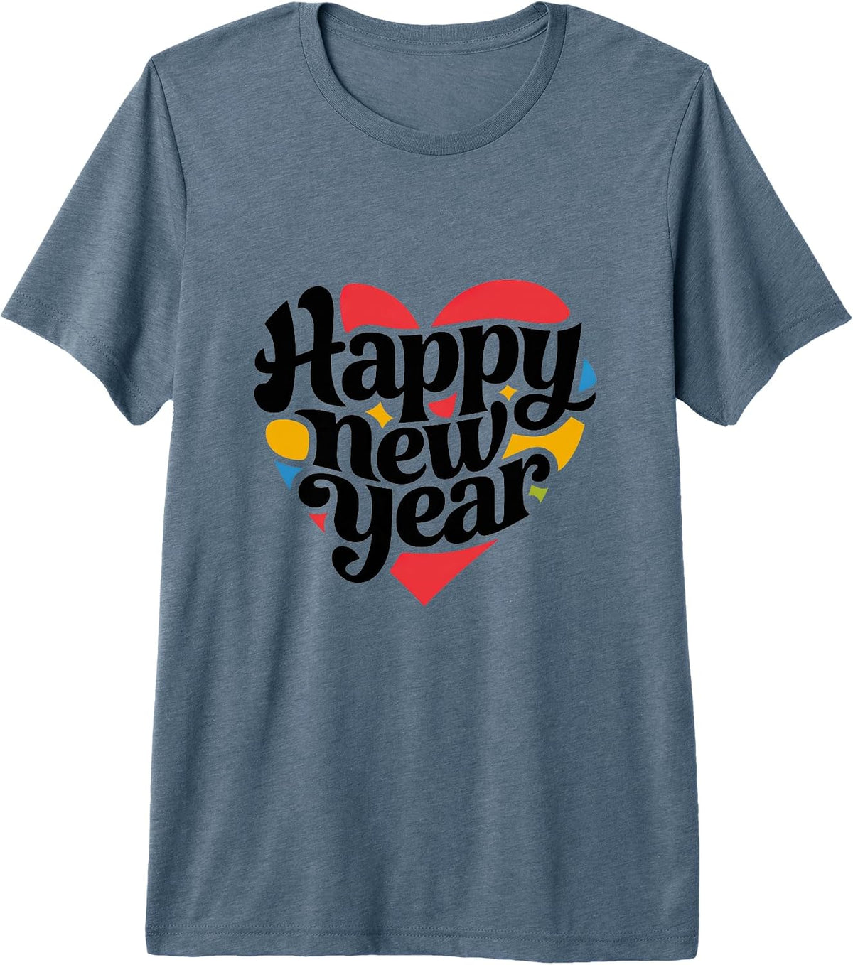 Festive Happy New Year 2026 Heart Matching Family Premium Tri-Blend T-Shirt