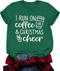 Christmas Shirts for Women Christmas Coffee Merry Xmas Holiday Tee
