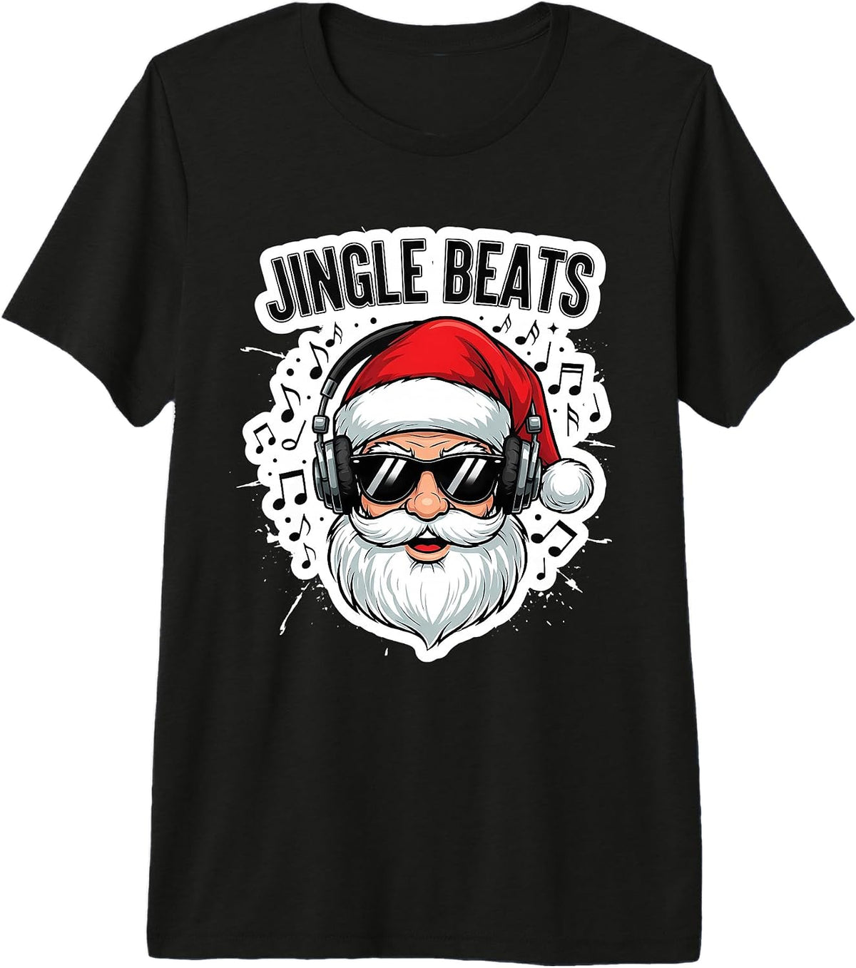 Jingle Beats Music Lover Creator Christmas Musician Santa Premium Tri-Blend T-Shirt
