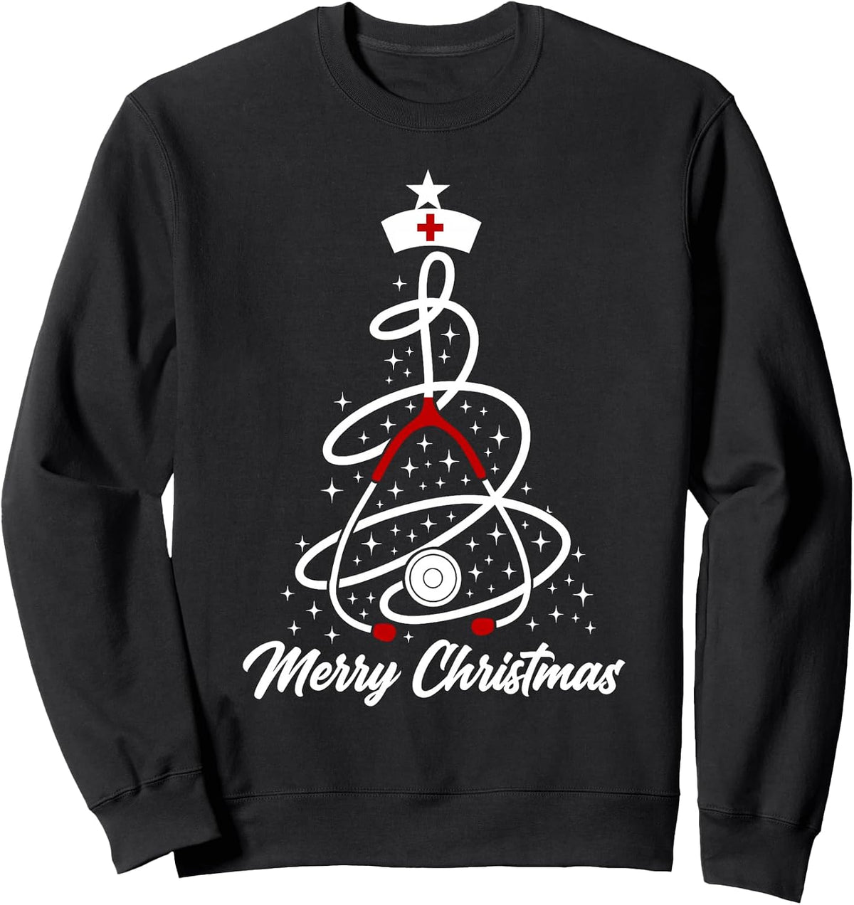 Merry Christmas Nurse Yuletide Practitioners Xmas Scrub Sweatshirt