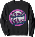Snow Vibes Snowflakes Winter Christmas Retro Vintage Funny Sweatshirt