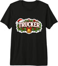 Trucker Merry Christmas Truck Driver Truckie Holiday Season Premium Tri-Blend T-Shirt