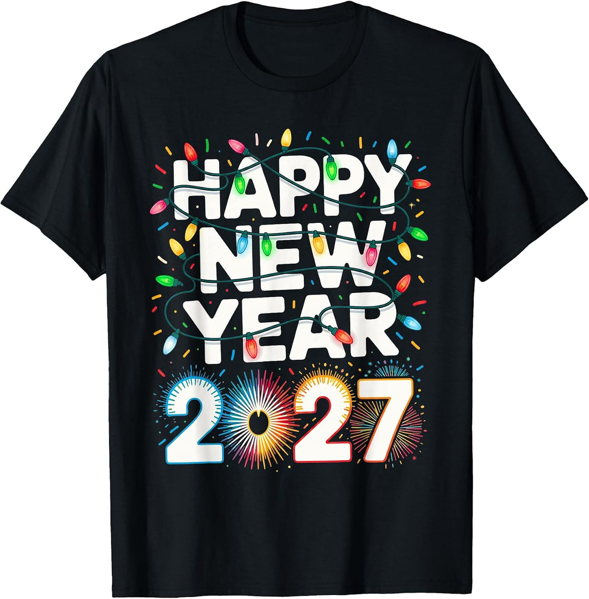 Happy New Year 2027 Sparkle Shirt for Women T-Shirt