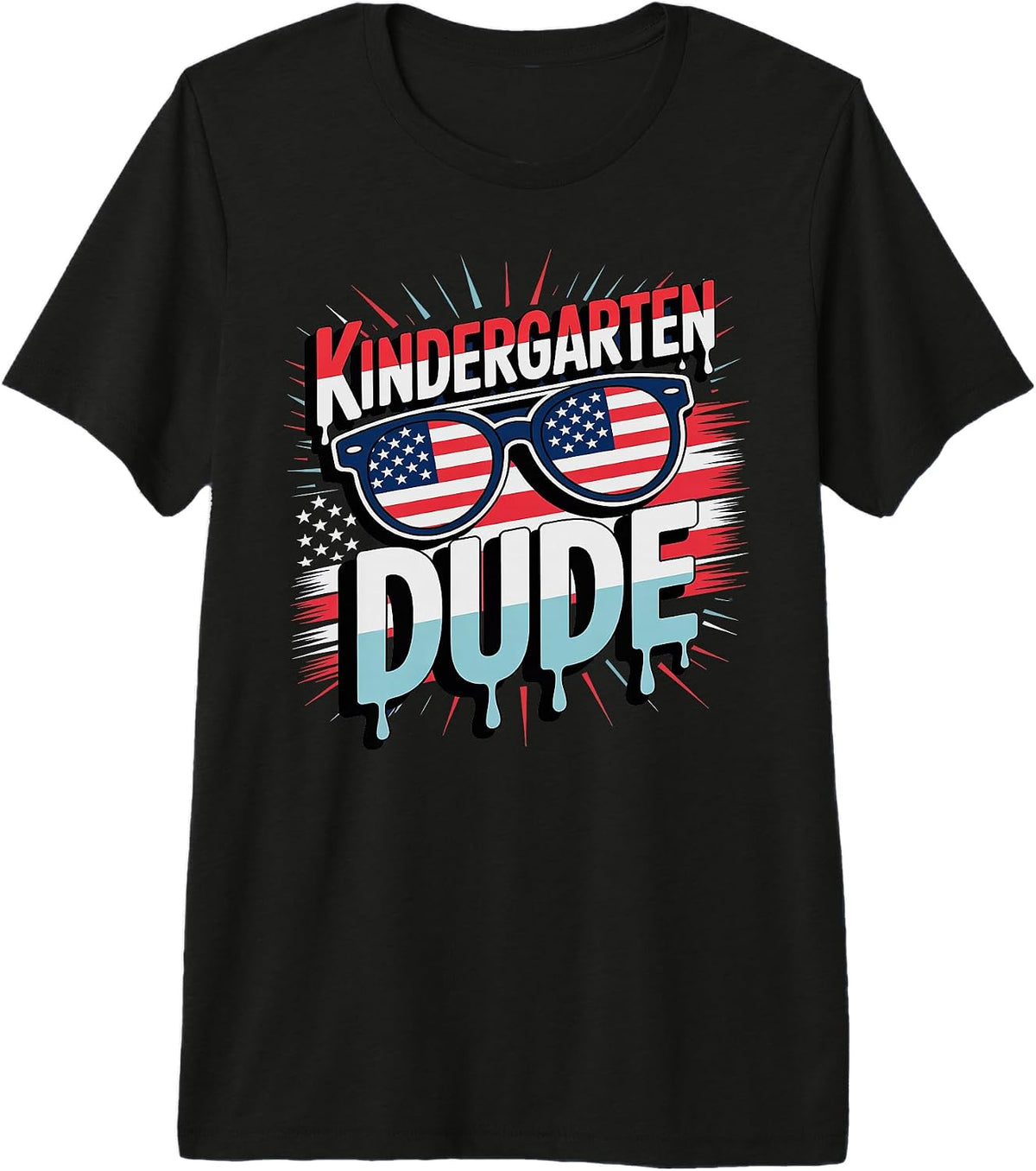 American Kindergarten Cool Dude Teacher Happy Tiny Humans US Premium Tri-Blend T-Shirt