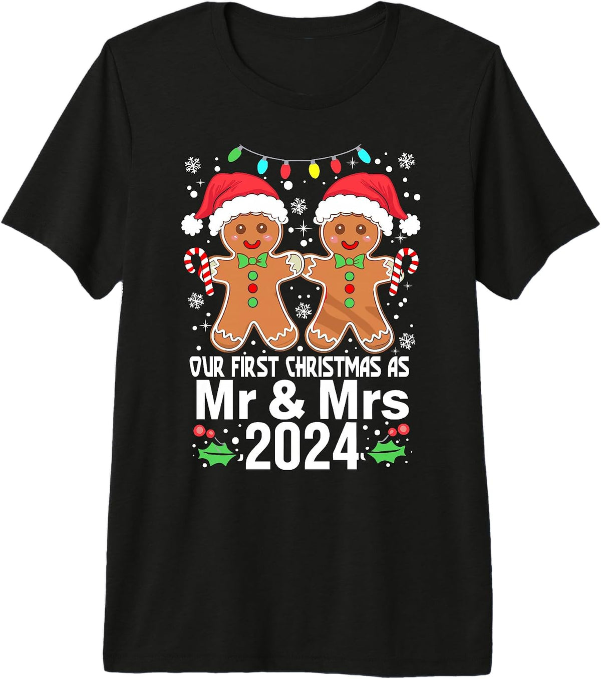Couple Married Our First Christmas As Mr And Mrs 2024 Premium Tri-blend T-Shirt