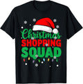Christmas Shopping Squad Tee Holiday Shopper Group Santa Hat T-Shirt