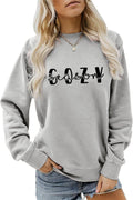 Cozy Season Sweatshirt, Women's Cozy Crewneck Sweater, Winter Sweater Weather Pullovers Blouse Christmas Shirt Gifts