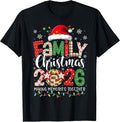 Funny Family Christmas 2026 Matching Pajama Xmas Squad Santa T-Shirt