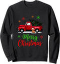 Vintage Truck Merry Christmas Holiday Design Sweatshirt