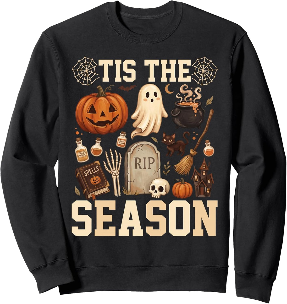 Tis the Season Fall Autumn Halloween Trick or Treat October Sweatshirt