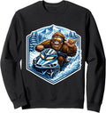 Snowmobile Sasquatch Big Foot Snow Sled Lover Big-foot Shaka Sweatshirt