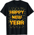Happy New Year 2027 Gold Fun Festive Funny Party Celebration T-Shirt