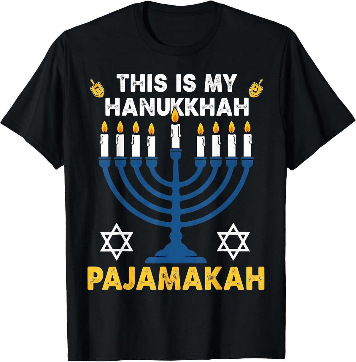 This is Hanukkah Pajamakah Funny Menorah Dreidel Holiday T-Shirt