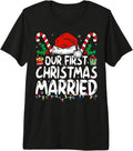 Our First Christmas Married As Mr and Mrs Couples Matching Premium Tri-blend T-Shirt