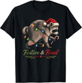 Jimothy Raccoon Festive and Feral Funny Christmas T-Shirt