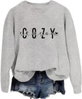 Cozy Season Sweatshirt Women Long Sleeve Crewneck Graphic Sweatshirt Casual Funny Letter Printed Fall Pullover Top