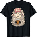 Hot Mess Sheep Funny Iced Coffee Lovers Farm Lamb Women T-Shirt