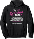 The Grandma Code Funny Grandma Grandmother Rules Pullover Hoodie
