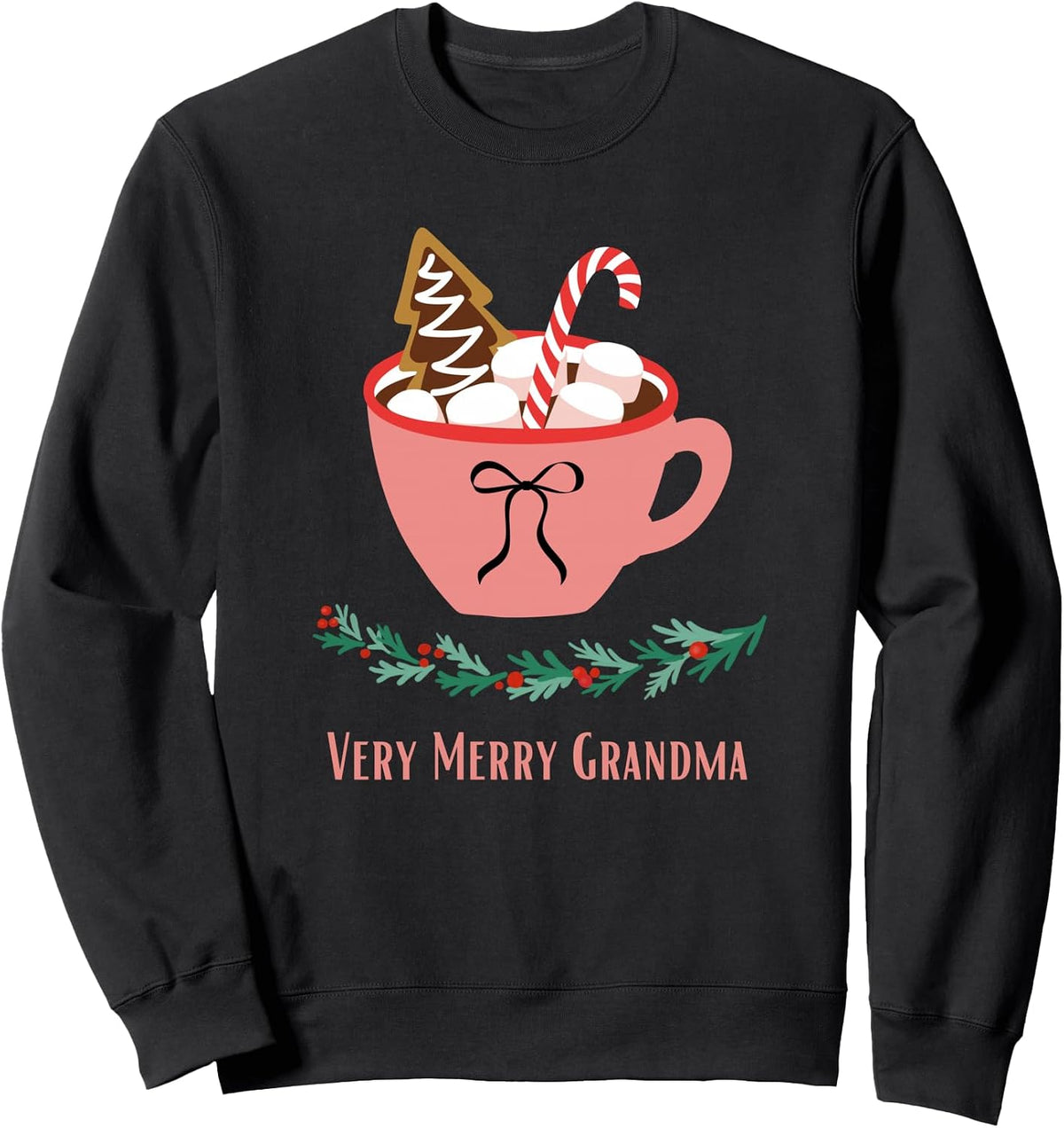 Grandma Christmas Xmas Holidays Festive Hot Cocoa Cute Sweatshirt