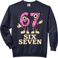 Pink 67 Six Seven 6-7 Christmas Lights - Funny Brainrot Meme Comfort Colors Adult Sweatshirt