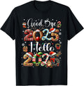 Goodbye 2025 Hello 2026 Festive Christmas Happy New Year T-Shirt