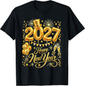 Happy New Year 2027 Gold Elegant Festive Party T-Shirt