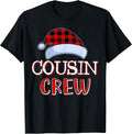 Cousin crew funny red plaid santa hat gifts Co.