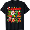 Goodbye 2026 Hello 2027 Christmas New Year Santa Reindeer T-Shirt