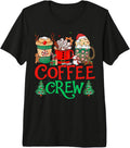 Coffee Crew Xmas Holiday Santa Hat Coffee Drinker Christmas Premium Tri-Blend T-Shirt