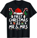 First Christmas As Mr and Mrs Just Married Couples Matching T-Shirt