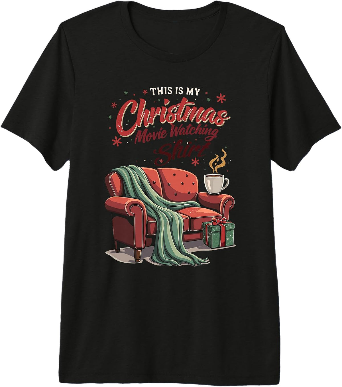 This Is My Christmas Movie Watching Shirt Funny Holiday Tee Premium Tri-blend T-Shirt