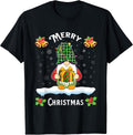 Cute Christmas Gnome Holding Present Merry Christmas Holiday T-Shirt