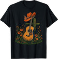 Country Girls Butterfly Guitar Western Cross Christian Faith T-Shirt
