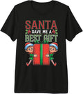 Pregnant Christmas Sweater Style Pregnancy Announcement Premium Tri-blend T-Shirt