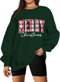 Christmas Sweatshirt for Women Merry Letter Print Long Sleeve Shirt