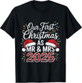 Our First Christmas 2025 Married Couple Proud Holiday Cheer T-Shirt