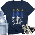 Women Hanukkah Shirts Jewish Happy Hanukkah T-Shirts Funny Menorah Chanukkah Tee Tops