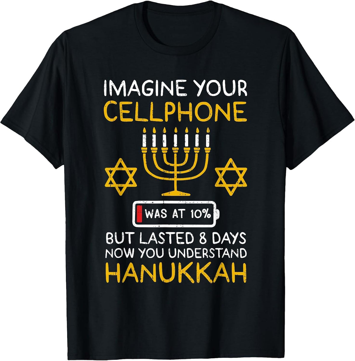 Funny Hanukkah Imagine Your Cellphone Chanukah Jew Jewish T-Shirt