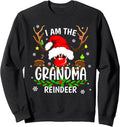 Funny I Am The Grandma Reindeer Christmas Family Sweatshirt
