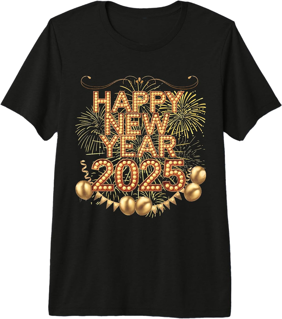 Happy New Year Party 2025 Family Matching Fireworks 2025 Premium Tri-blend T-Shirt