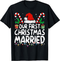 Our First Christmas Married As Mr and Mrs Couples Matching T-Shirt
