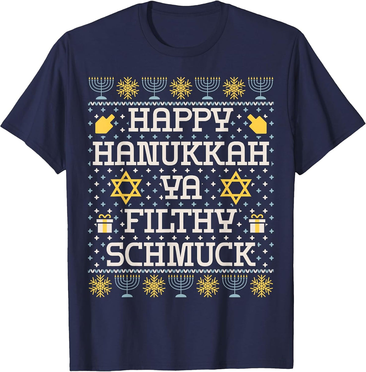 Funny Hanukkah Ugly Sweater Idea Tees Shirts