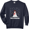 Classic Snowman Falling Snow Graphic Art Comfort Colors Adult Sweatshirt