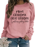Womens Grandma Sweatshirt Long Sleeve Great Grandma Shirts