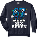 67 Six Seven 6-7 Christmas Lights - Brainrot Gaming Meme Comfort Colors Adult Sweatshirt