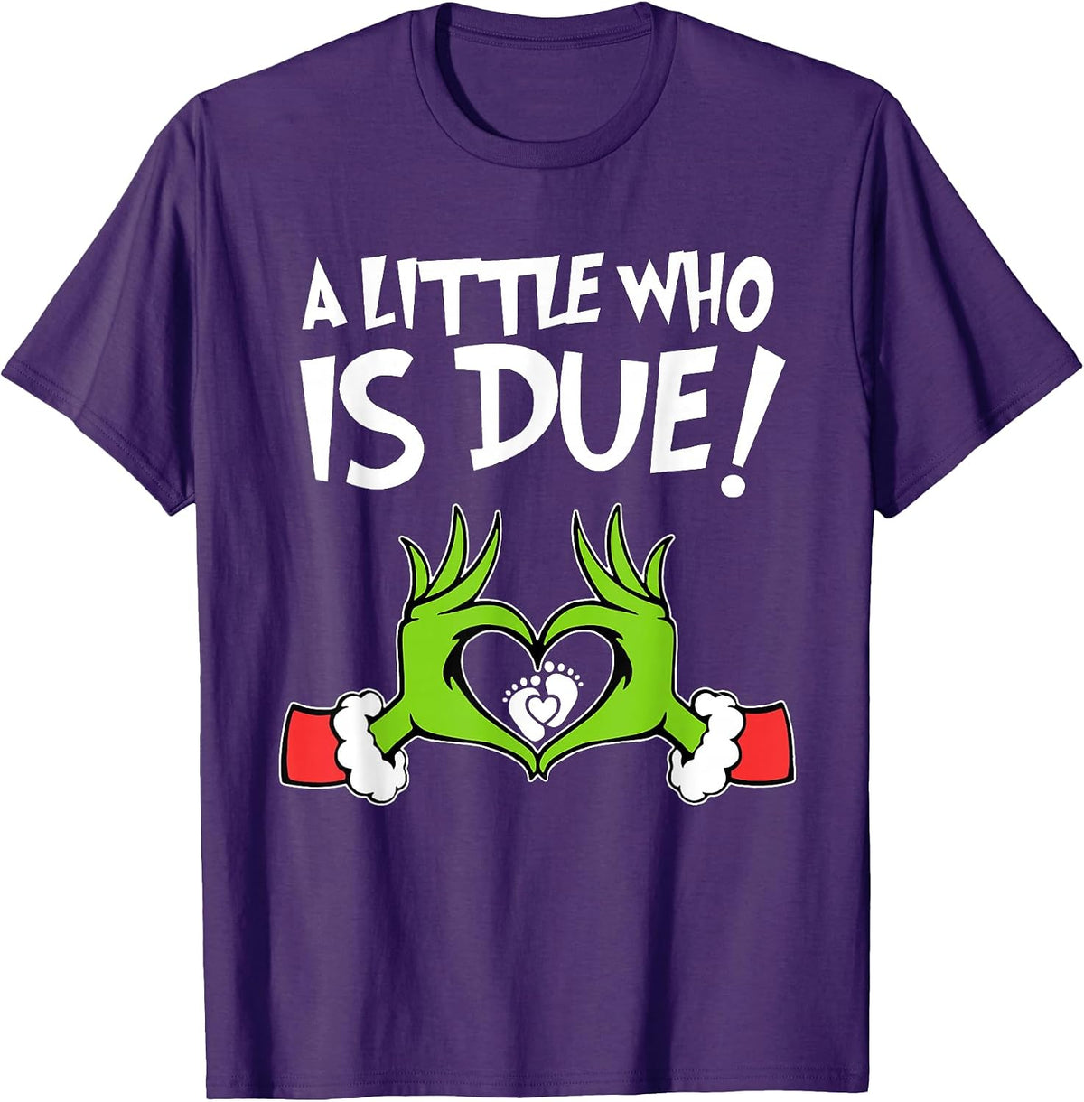 A Little Who Is Due Christmas Pregnant Xmas Gift For Mom T-Shirt