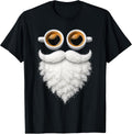 Santa Coffee FACE Funny Christmas T-Shirt