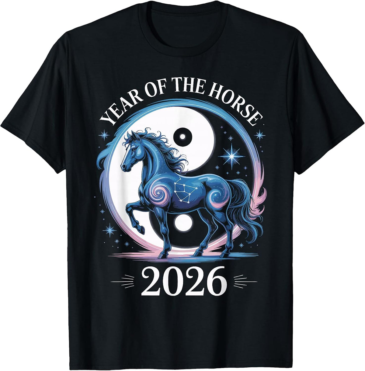 Year of The Horse 2026 Chinese New Year for Men Women Kids T-Shirt
